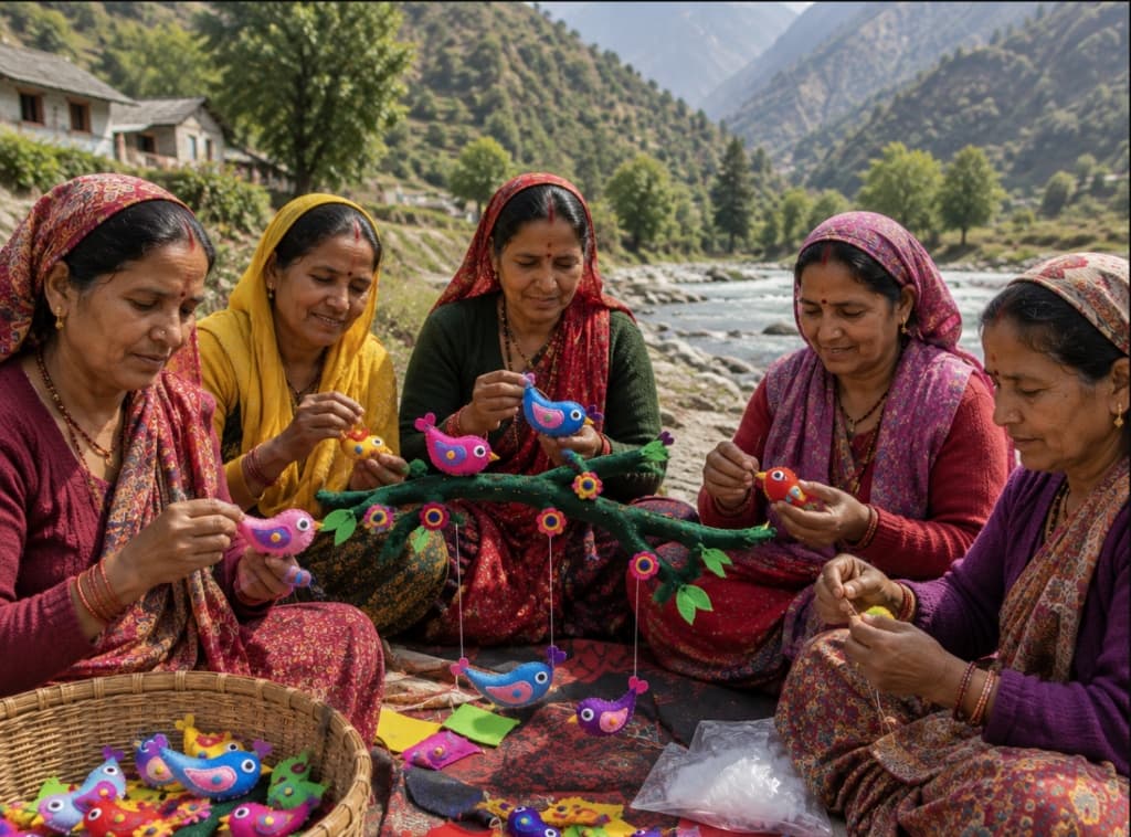 Pooja Handmade Art - Women Artisans Handcrafting Felt Art